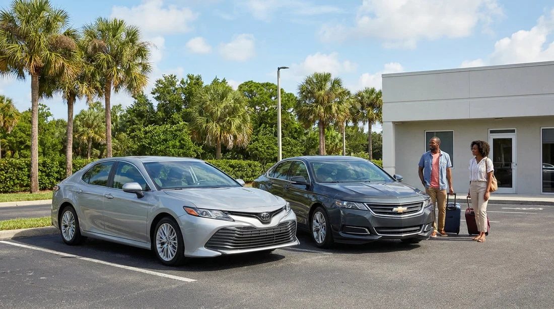 Clean sedans ready for pickup